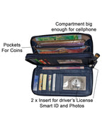 Fino 1003-798 Satin Grab & Go All in 1 Purse with Cellphone Pouch