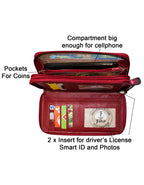 Fino 1003-798 Satin Grab & Go All in 1 Purse with Cellphone Pouch