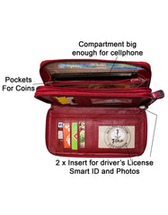 Fino 1003-798 Satin Grab & Go All in 1 Purse with Cellphone Pouch