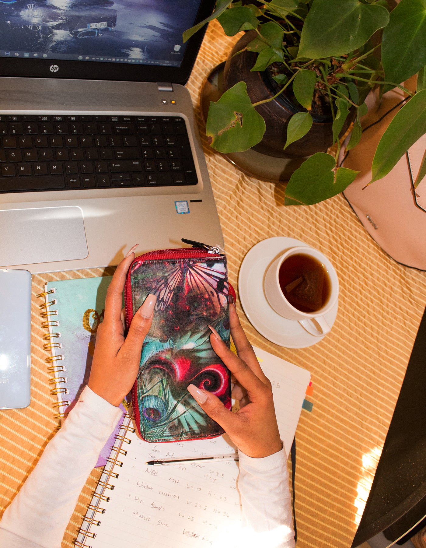 Fino 1003-798 Satin Grab & Go All in 1 Purse with Cellphone Pouch