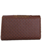 Fino 1004-093 Faux Leather Woven Design Card Holder Organiser Purse