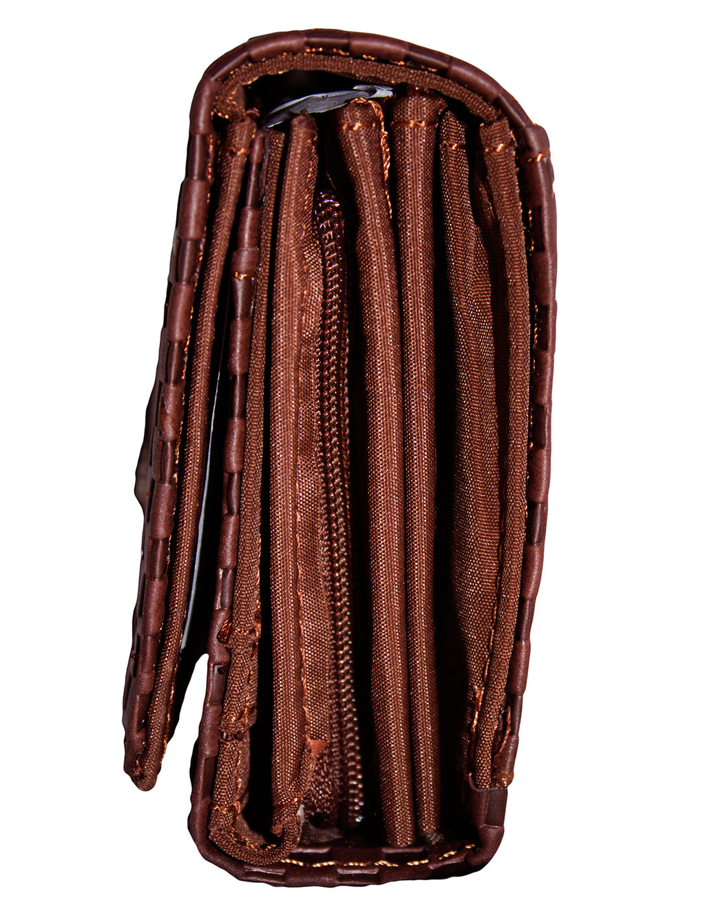 Fino 1004-093 Faux Leather Woven Design Card Holder Organiser Purse