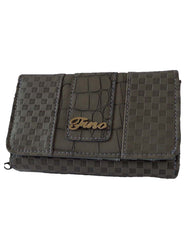 Fino 1004-093 Faux Leather Woven Design Card Holder Organiser Purse