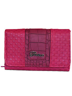 Fino 1004-093 Faux Leather Woven Design Card Holder Organiser Purse