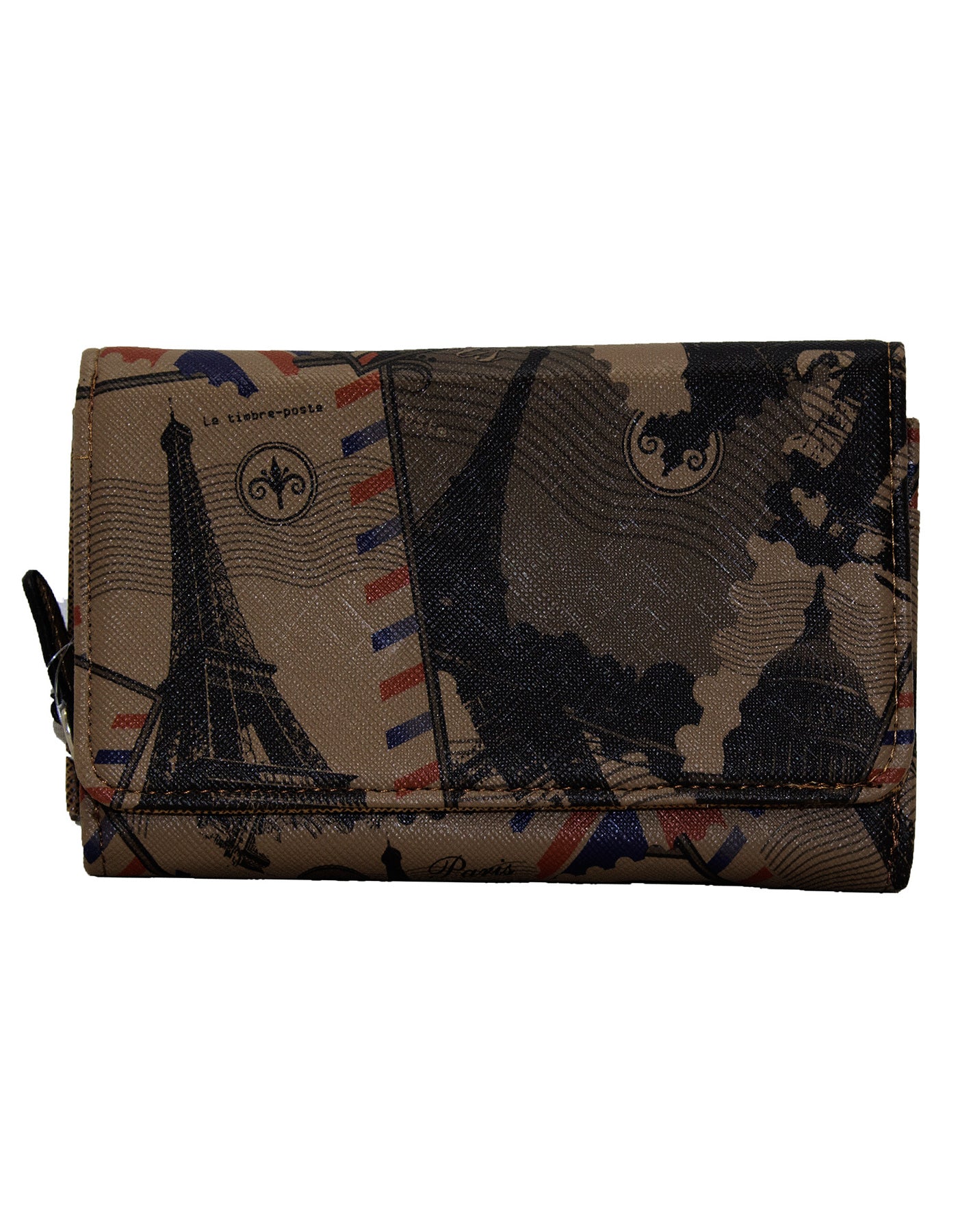 Fino 1655-093 Faux Leather Paris Designed Card Holder Organiser Purse