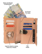 Fino 1655-093 Faux Leather Paris Designed Card Holder Organiser Purse