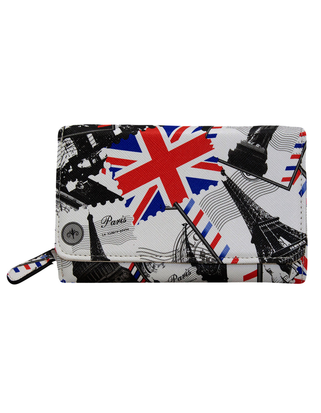 Fino 1655-093 Faux Leather Paris Designed Card Holder Organiser Purse