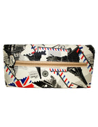 Fino 1655-765 Faux Leather London & Paris Design Long Card Holder Purse