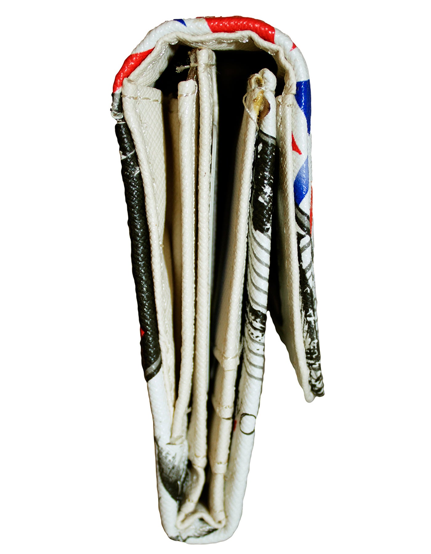 Fino 1655-765 Faux Leather London & Paris Design Long Card Holder Purse