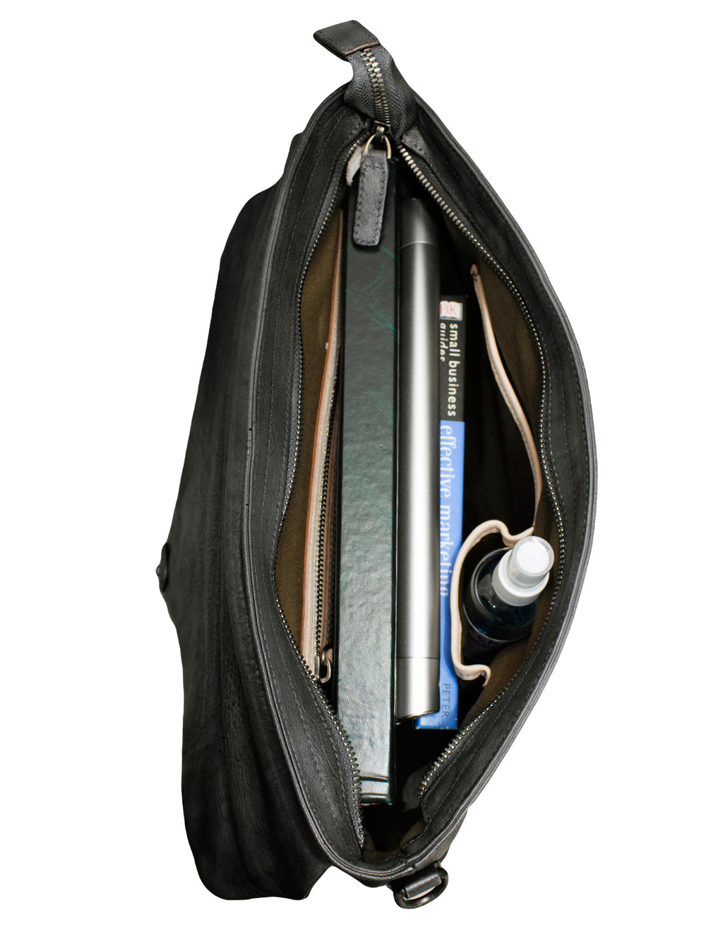 Fino 1718B-256 Full Grain Aniline Nappa Genuine Leather Messenger Bag