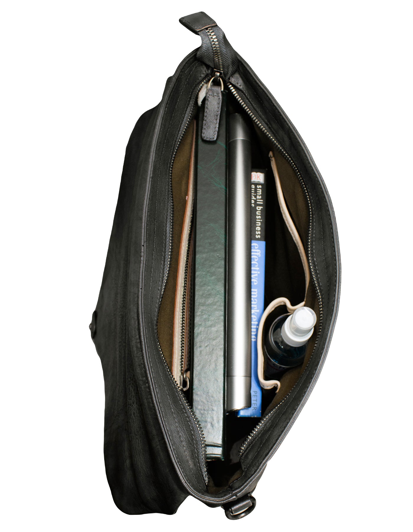 Fino 1718B-256 Full Grain Aniline Nappa Genuine Leather Messenger Bag