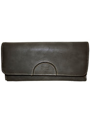 Fino 1838-765 Faux Leather Croc Embossed Long Card Holder Purse