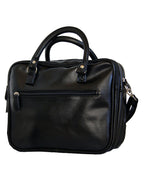 Fino 22007 Faux Leather Multi-Compartment Organizer Shoulder Bag - Black