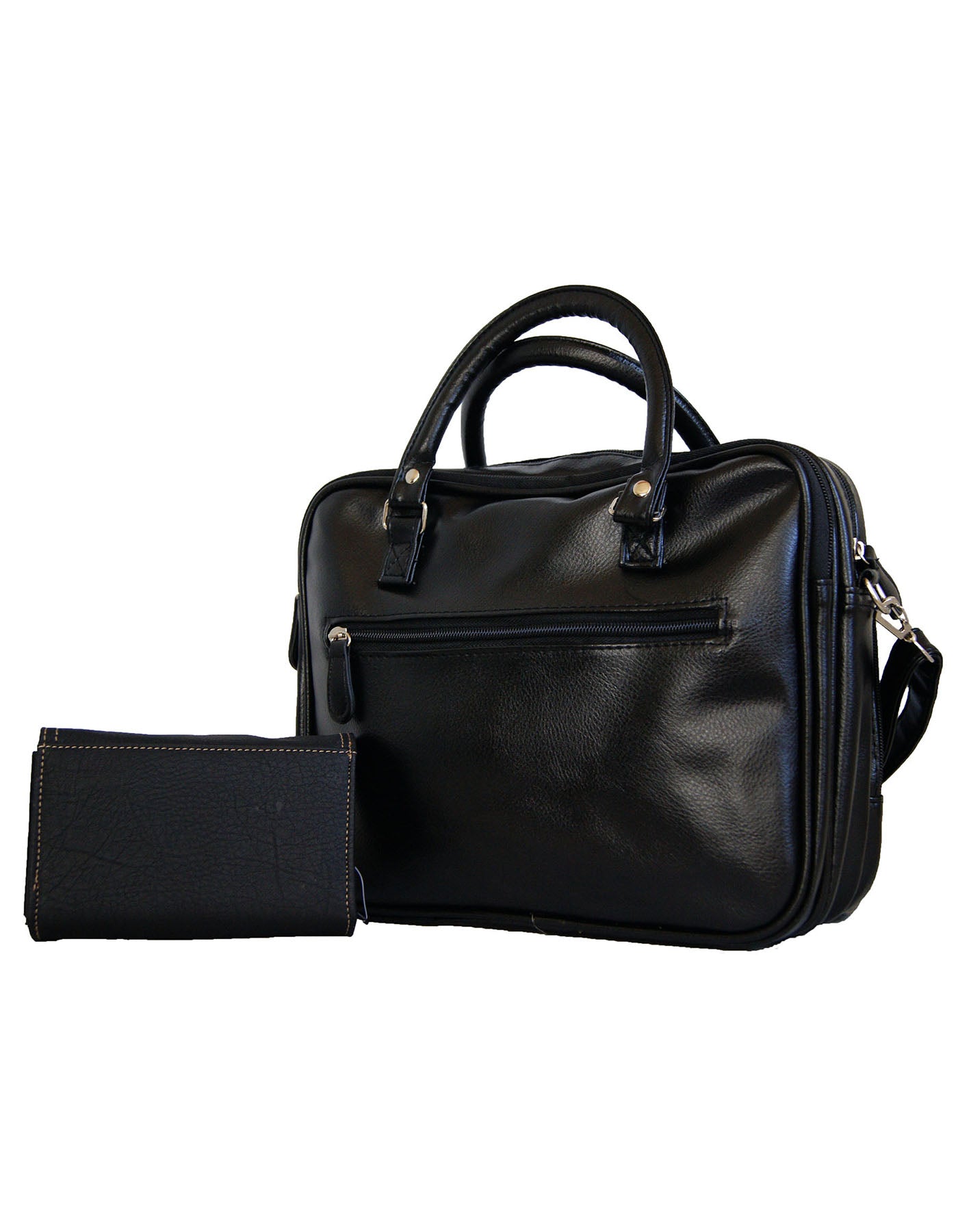 Fino 22007+1566-093 Faux Leather Multi-Compartment Shoulder Bag with Purse