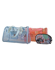 Fino 23840+23840+SKH-212 Clear Jelly Toiletry Bag & Pouch Value set