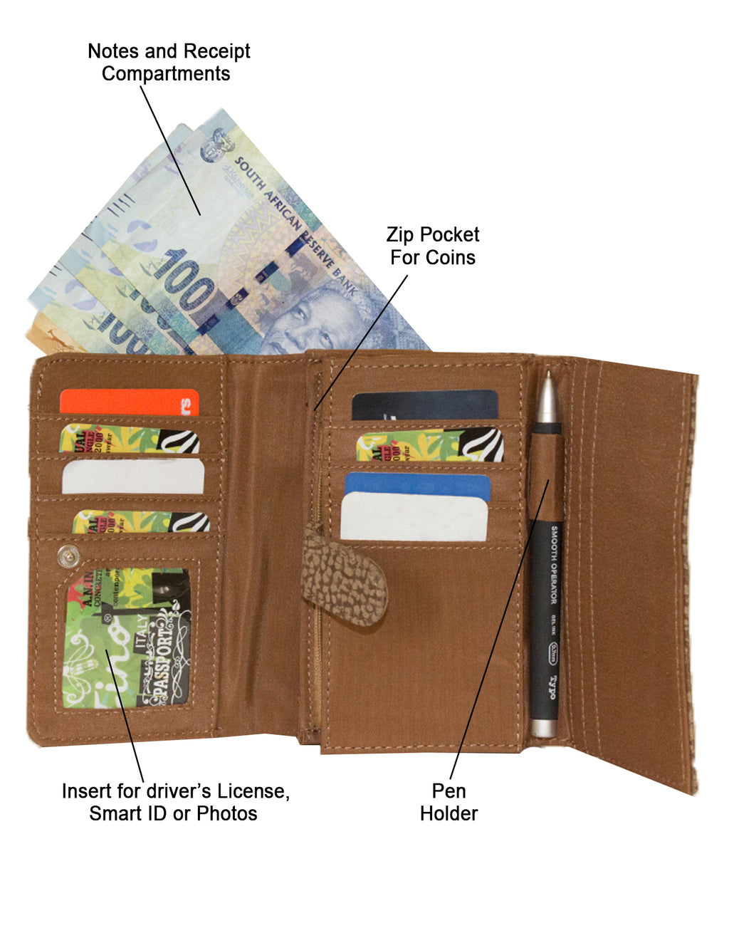 Fino 261-093 Suede Pebbled Embossed Card Holder Organiser Purse