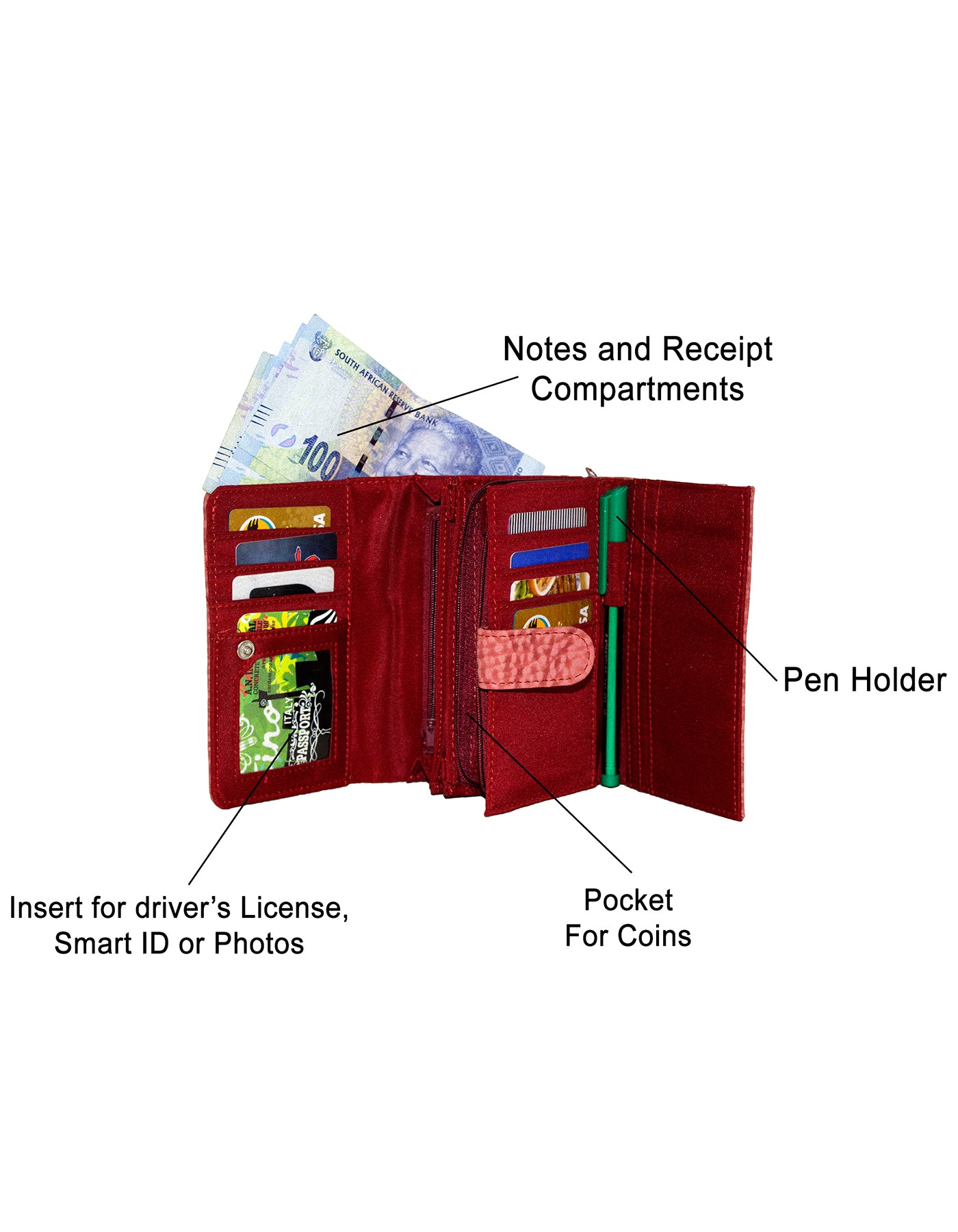 Fino 261-093 Suede Pebbled Embossed Card Holder Organiser Purse