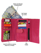 Fino 33-093 Faux Leather Neatly Stitched Design Card Holder Organiser Purse