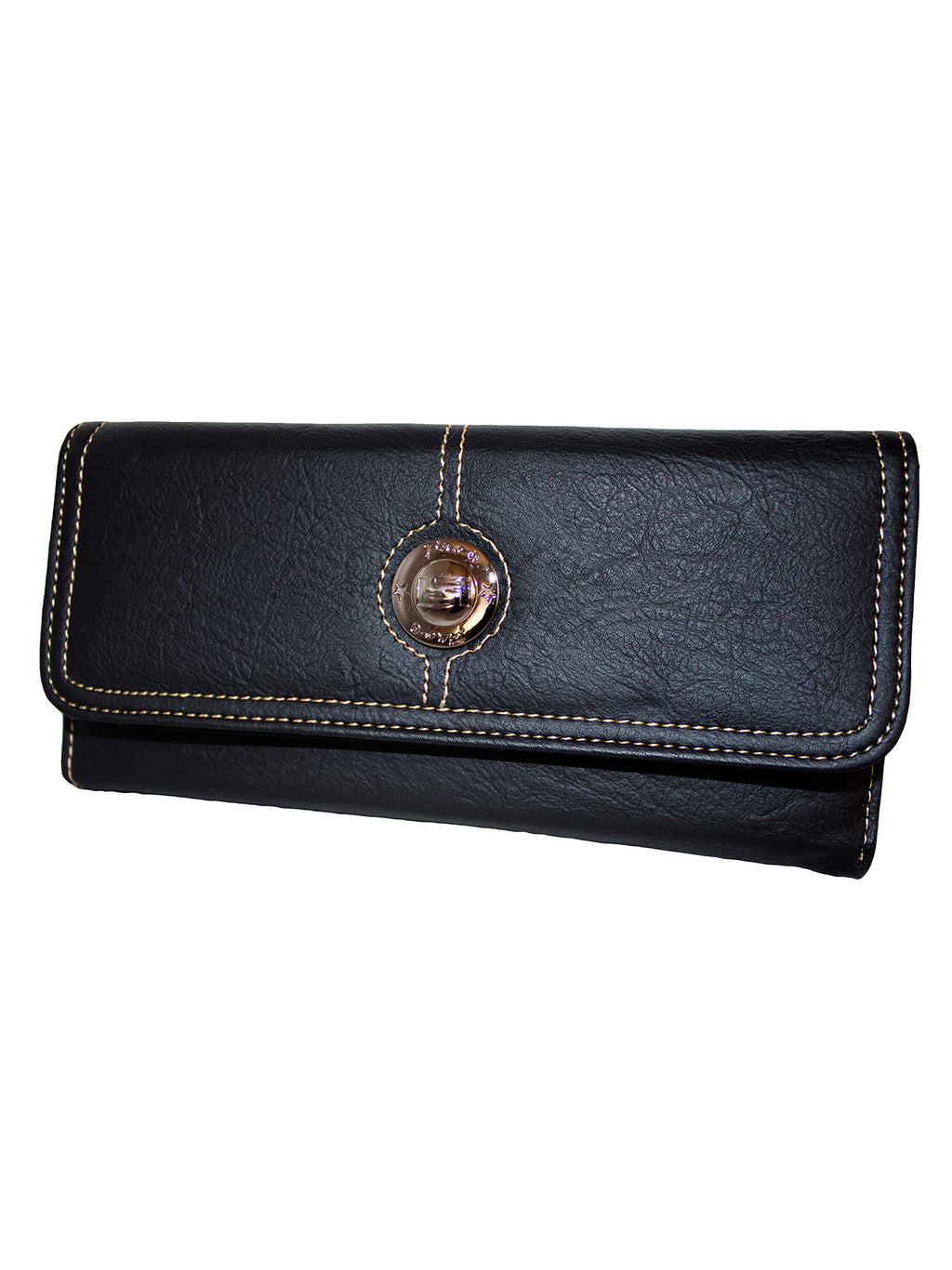 Fino 33-765 Faux Leather Elegant Long Card Holder Purse