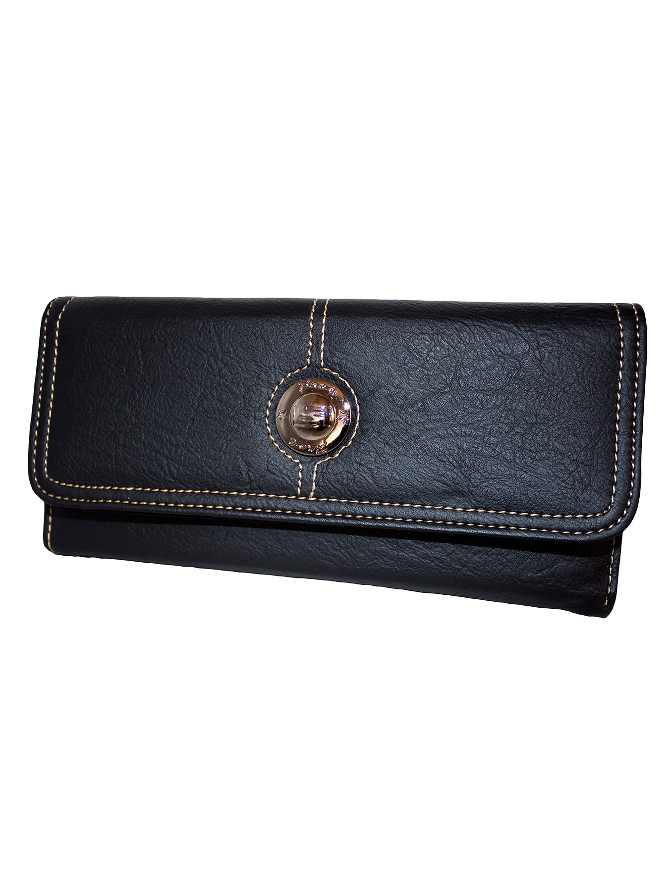 Fino 33-765 Faux Leather Elegant Long Card Holder Purse