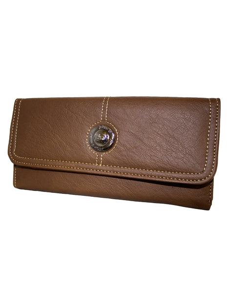 Fino 33-765 Faux Leather Elegant Long Card Holder Purse