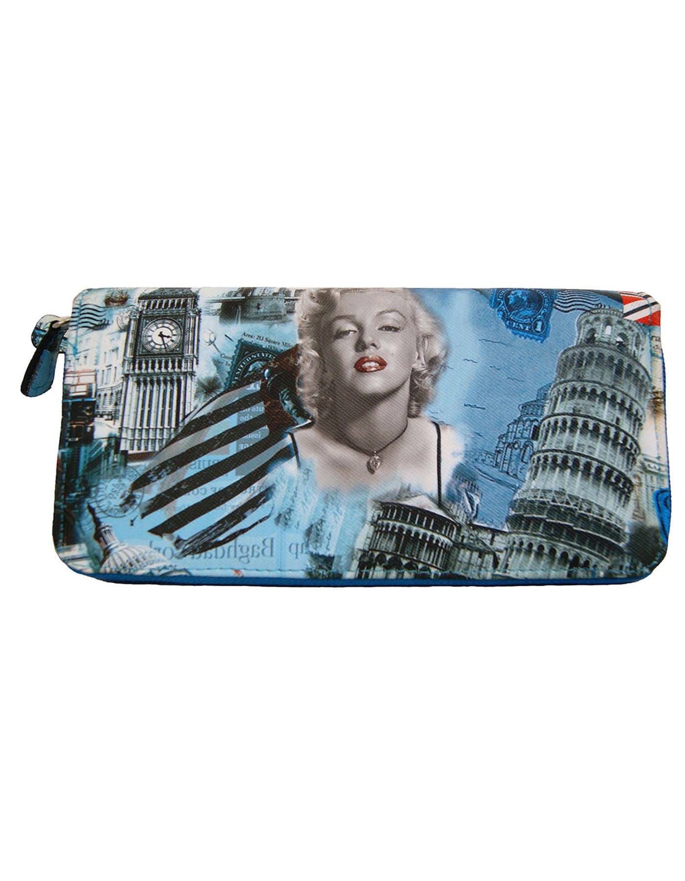 Fino 505-798BU Faux Leather Grab & Go All in 1 Purse with Cellphone Pouch