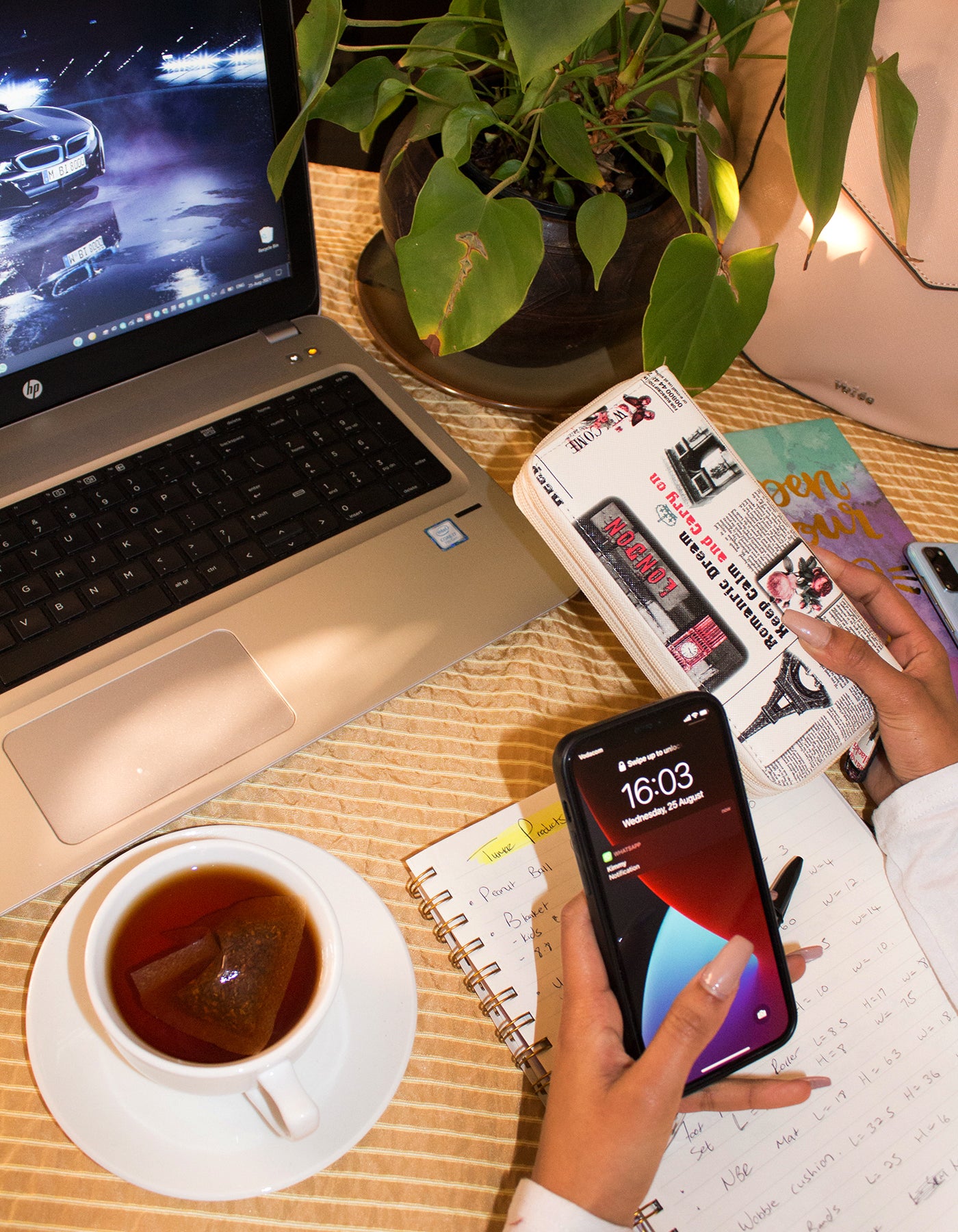 Fino 505-798B Faux Leather Grab & Go All in 1 Purse with Cellphone Pouch