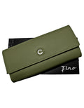 Fino 51169 Tri-Fold Faux Leather Purse with Cell Phone Compartment Holder & Gift Box