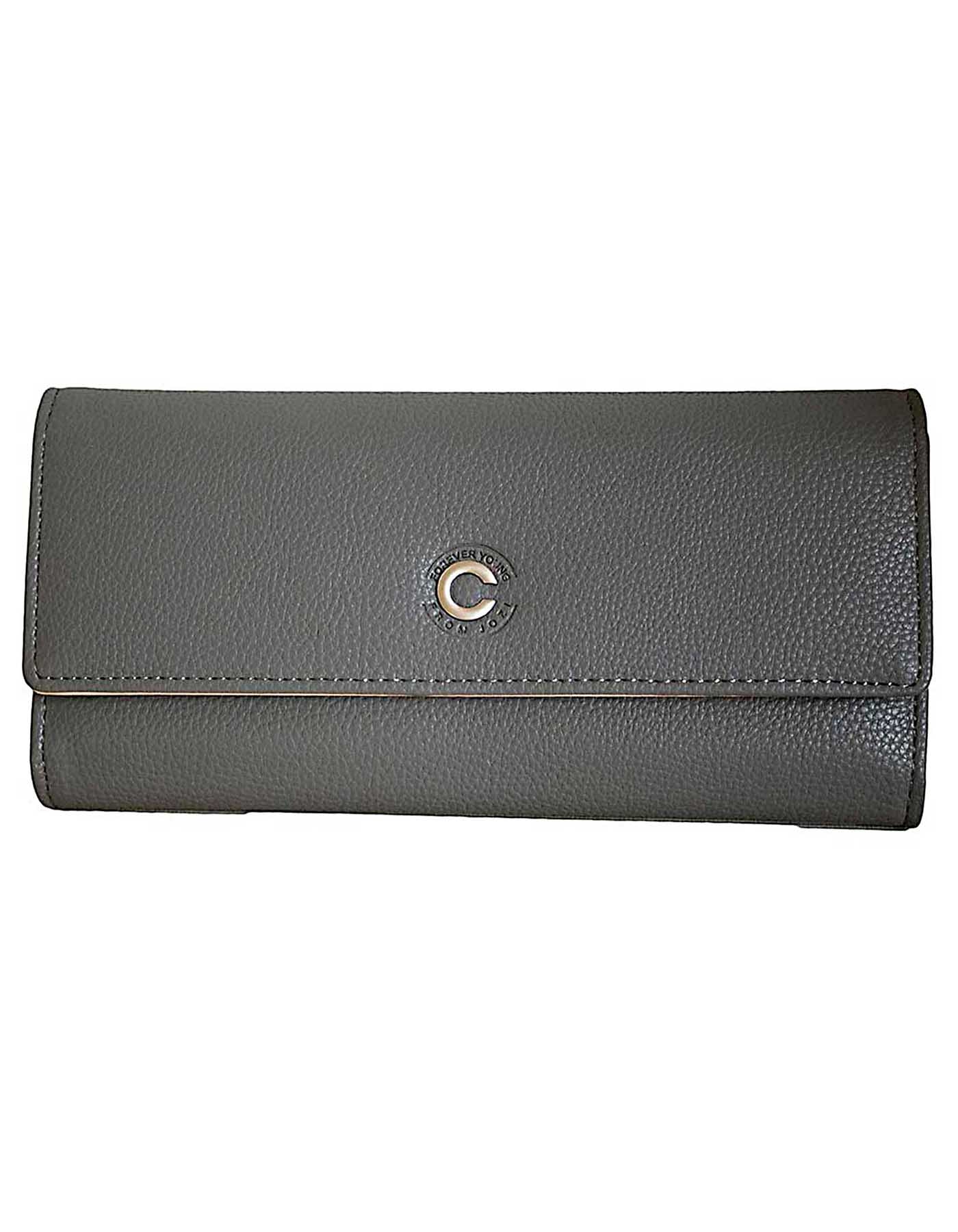 Fino 51169 Tri-Fold Faux Leather Purse with Cell Phone Compartment Holder & Gift Box