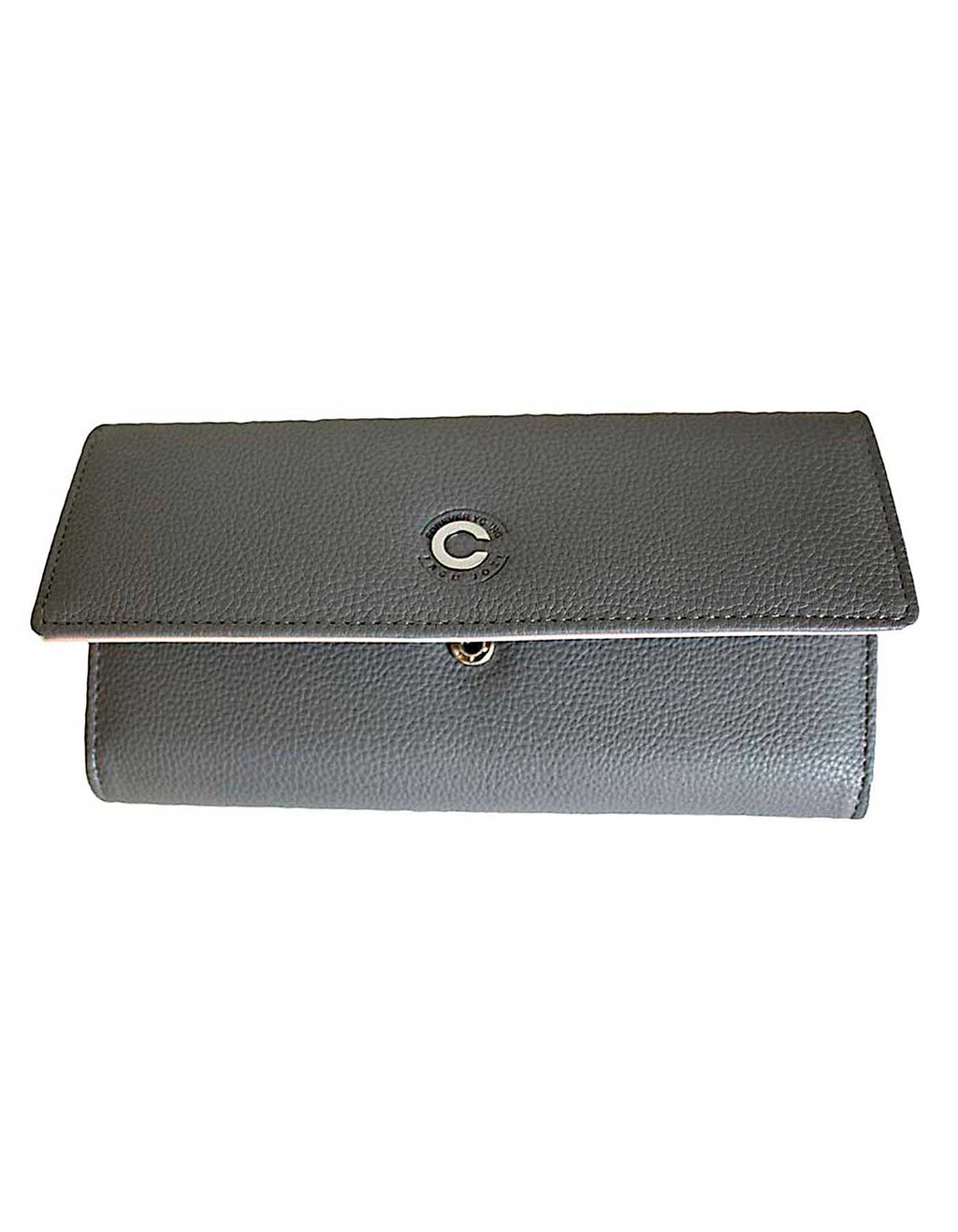 Fino 51169 Tri-Fold Faux Leather Purse with Cell Phone Compartment Holder & Gift Box