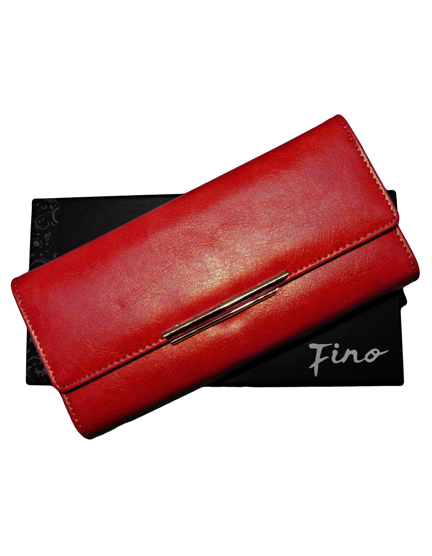 Fino 51173 Faux Leather Elegant Purse with Cell Phone Compartment Holder & Gift Box