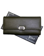 Fino 51333 Tri-Fold Faux Leather Cell Phone Compartment Purse with Box