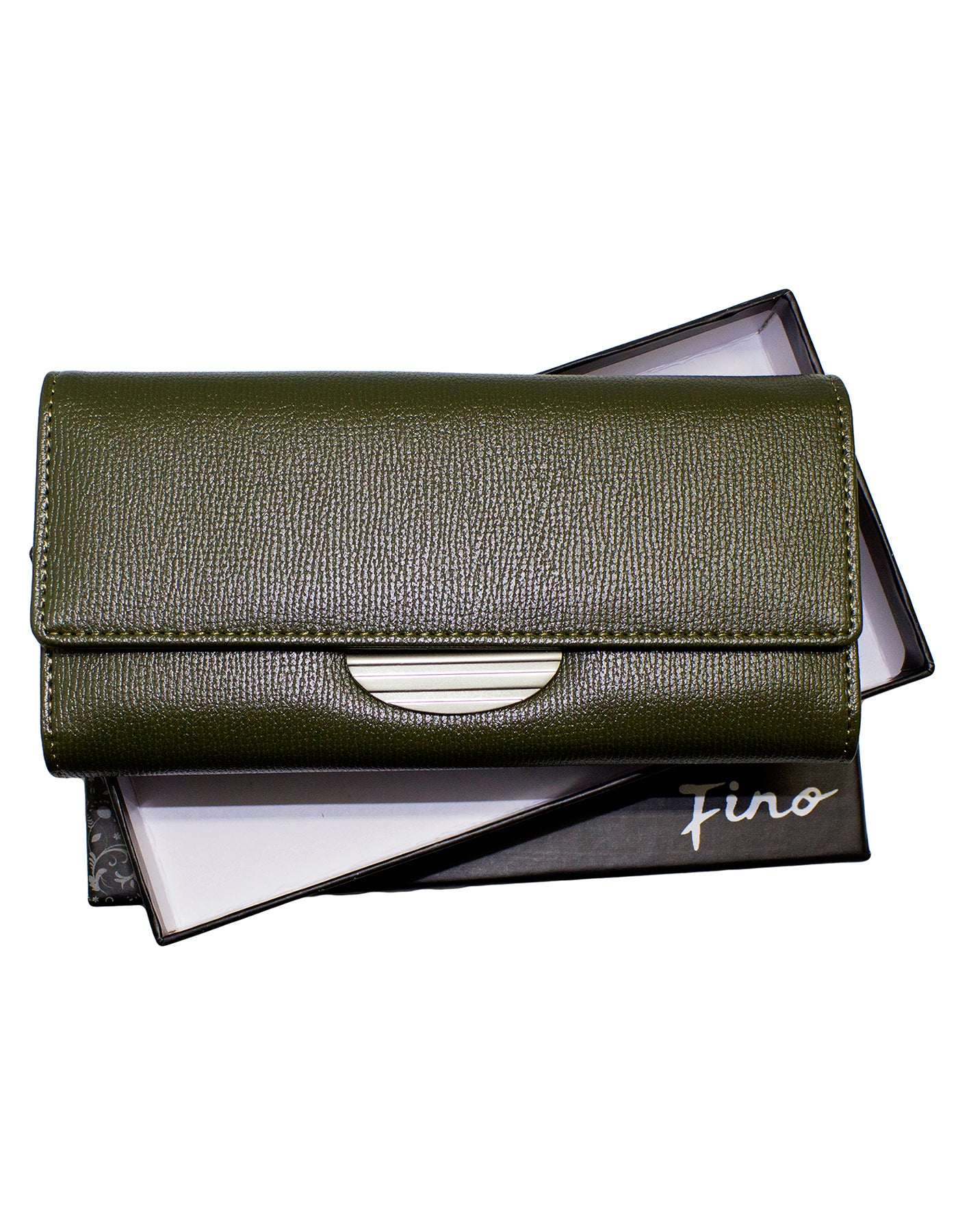 Fino 51334 Elegant Faux Leather Purse with Cell Phone Compartment Holder and Gift Box