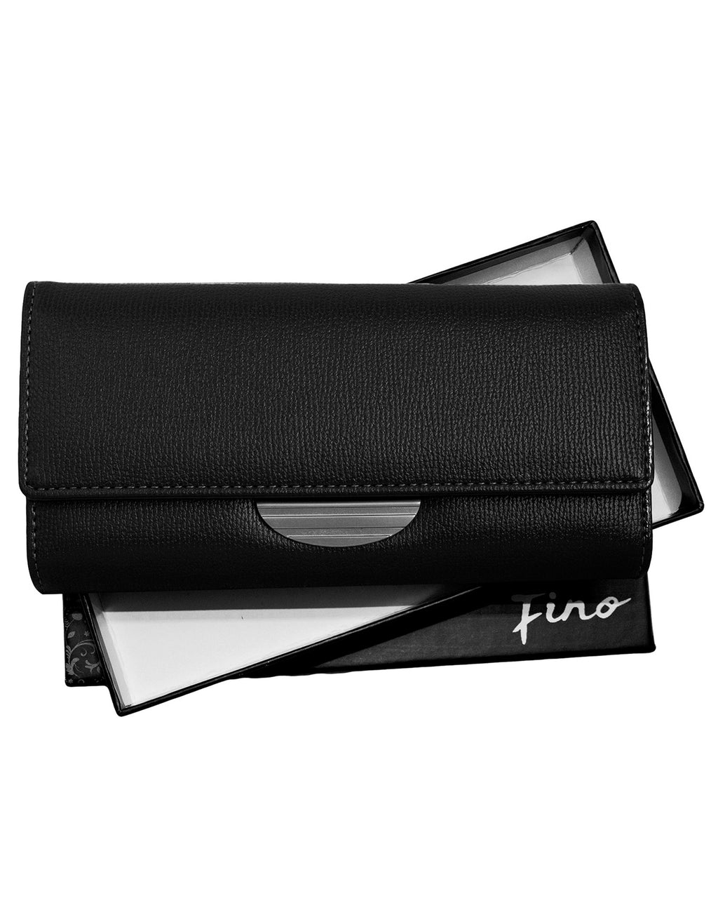 Fino 51334 Elegant Faux Leather Purse with Cell Phone Compartment Holder and Gift Box
