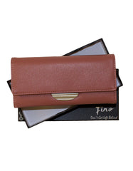 Fino 51334 Elegant Faux Leather Purse with Cell Phone Compartment Holder and Gift Box