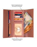 Fino 51334 Elegant Faux Leather Purse with Cell Phone Compartment Holder and Gift Box