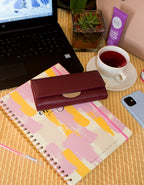 Fino 51334 Elegant Faux Leather Purse with Cell Phone Compartment Holder and Gift Box