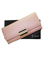 Fino 5696 Flap Over Faux Leather Purse with Cellphone Pouch & Box