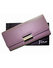 Fino 5696 Flap Over Faux Leather Purse with Cellphone Pouch & Box