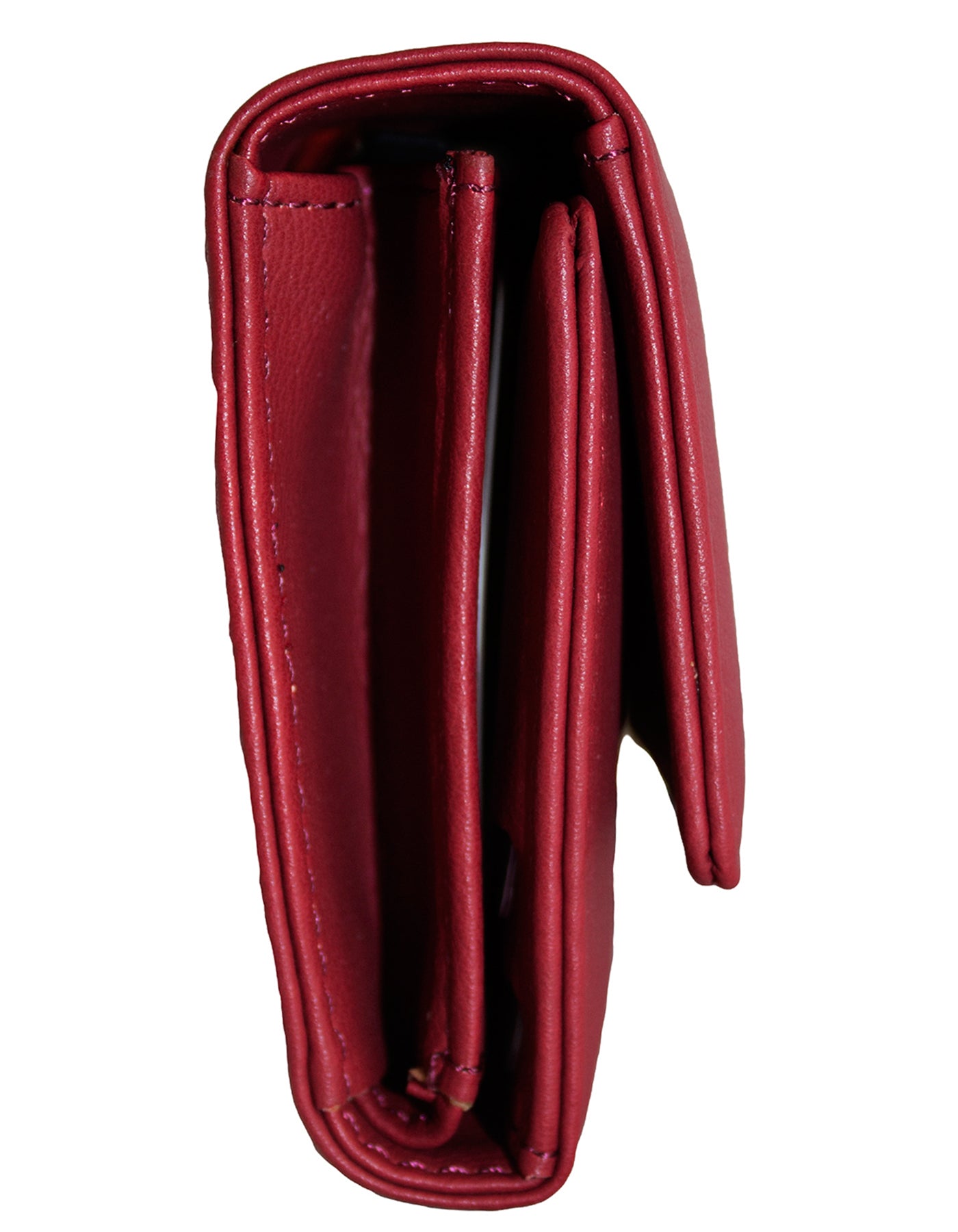 Fino 5696 Flap Over Faux Leather Purse with Cellphone Pouch & Box