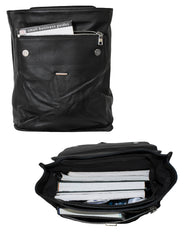 Fino 68016 Full Grain Genuine Leather Front Strap Design Backpack