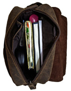 Fino 8081 Full Grain Crazy Horse tab  Genuine Leather Sling Bag - Brown