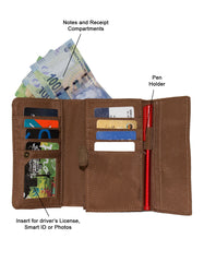 Fino 811-093 Faux Leather Metal Design Card Holder Organiser Purse