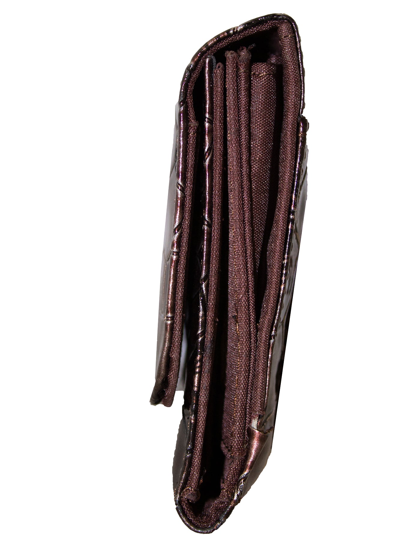 Fino 862-765 Faux Leather Printed Croc Design Long Card Holder Purse