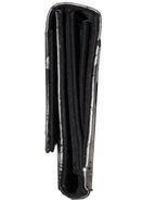 Fino 862-765 Faux Leather Printed Croc Design Long Card Holder Purse