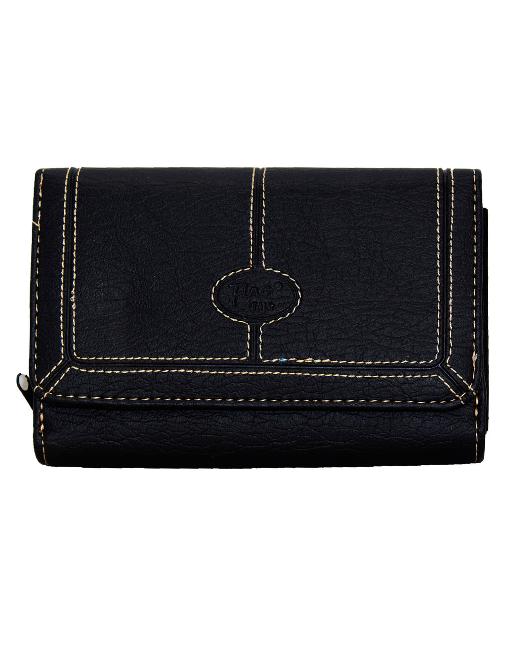 Fino 916-093 Faux Leather Neatly Stitched Designed Card Holder Purse