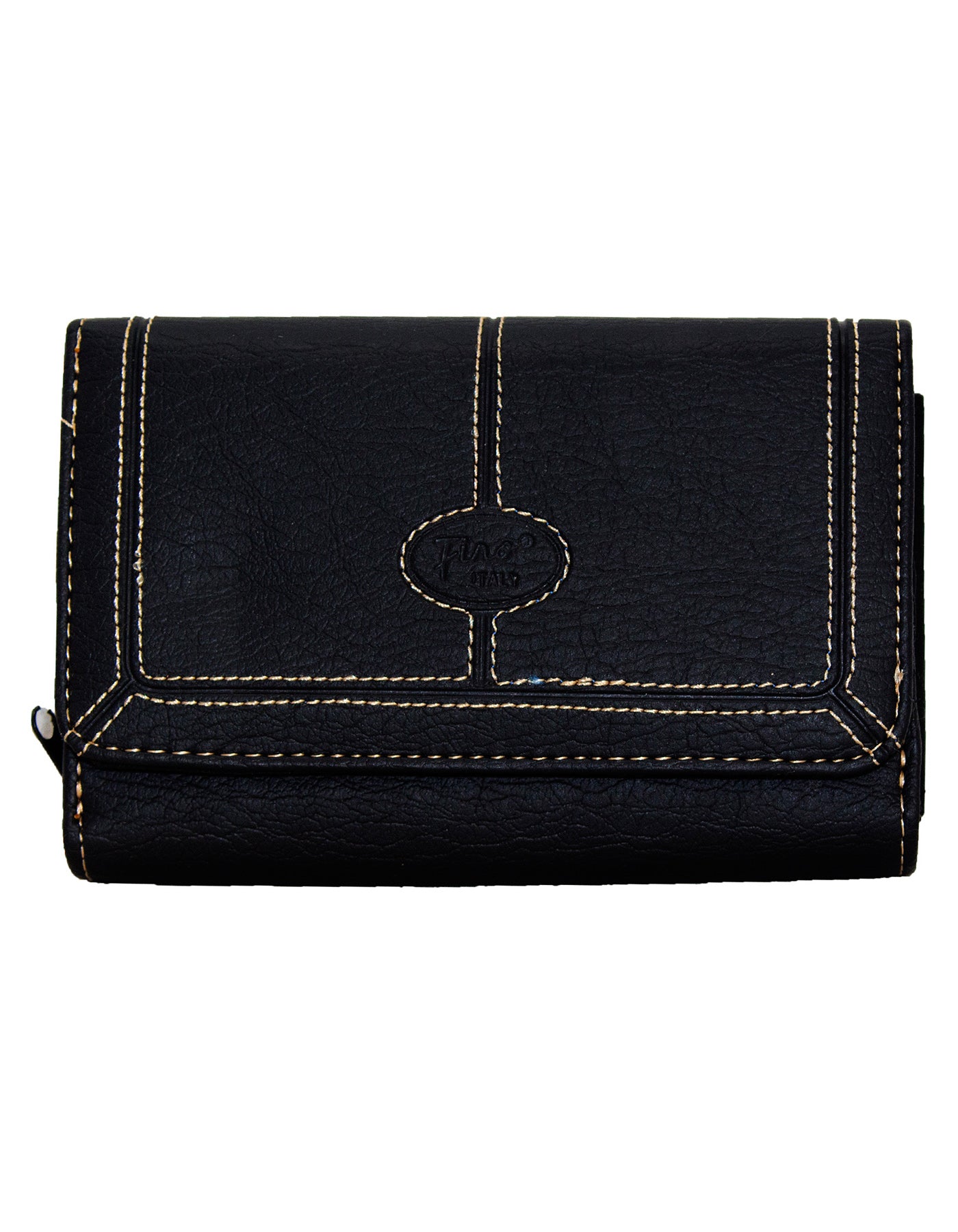 Fino 916-093 Faux Leather Neatly Stitched Designed Card Holder Purse