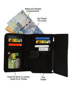 Fino 916-093 Faux Leather Neatly Stitched Designed Card Holder Purse