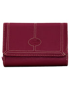 Fino 916-093 Faux Leather Neatly Stitched Designed Card Holder Purse