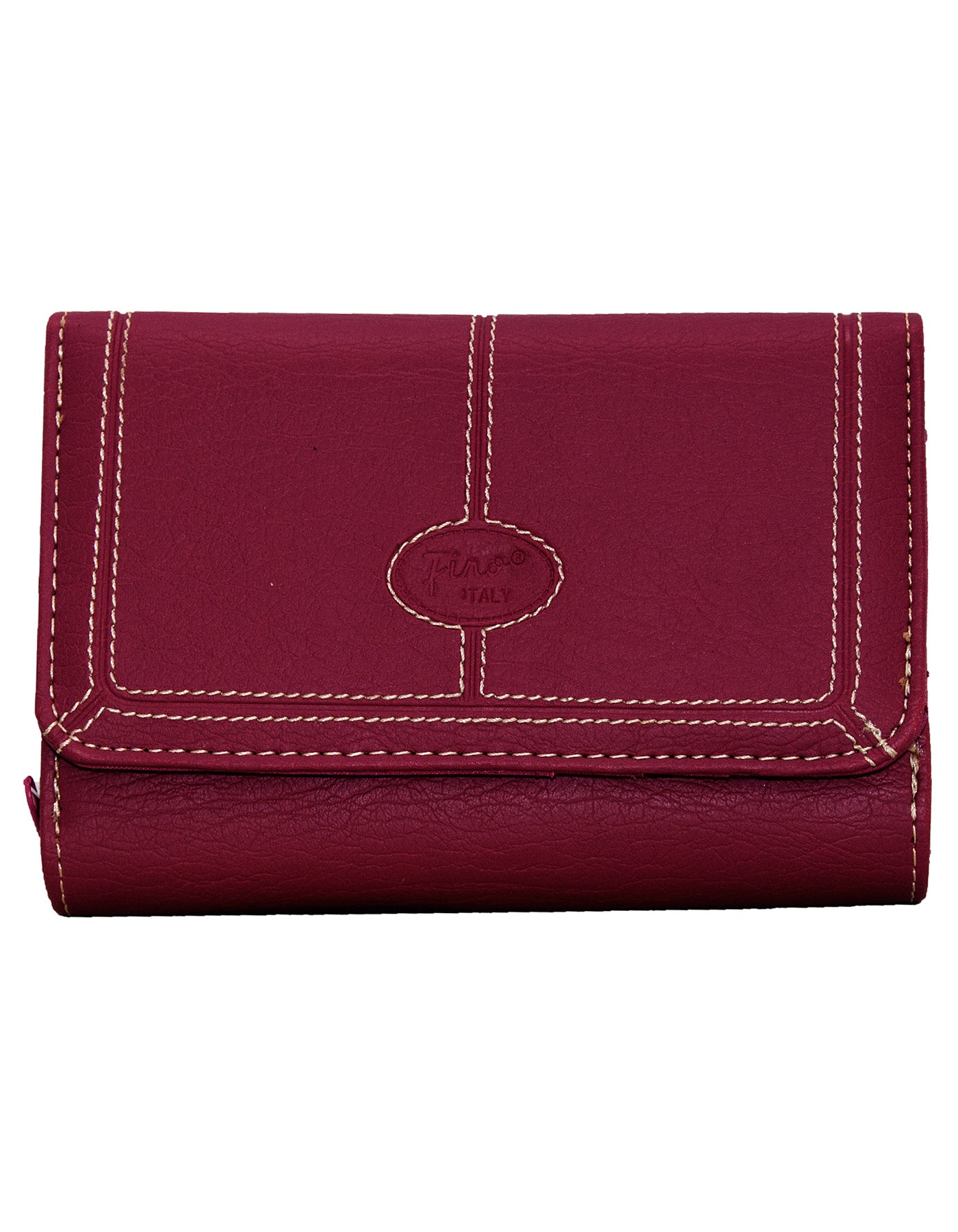 Fino 916-093 Faux Leather Neatly Stitched Designed Card Holder Purse